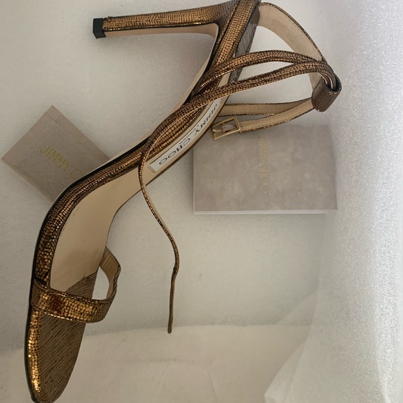 Jimmy Choo Minny Rust Lizard - Picture 12 of 13